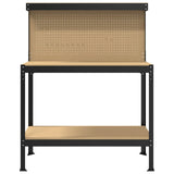 Banchi da lavoro Nero 114 x 54 x 145 cm Legno truciolato