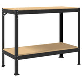 Banchi da lavoro Nero 115 x 55 x 91 cm Legno truciolato