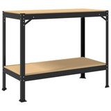 Banchi da lavoro Nero 115 x 55 x 91 cm Legno truciolato