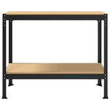 Banchi da lavoro Nero 115 x 55 x 91 cm Legno truciolato