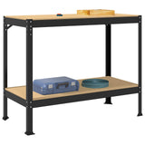 Banchi da lavoro Nero 115 x 55 x 91 cm Legno truciolato