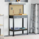 Banco da lavoro con cassetto Nero 81 x 41 x 145 cm