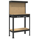 Banco da lavoro con cassetto Nero 81 x 41 x 145 cm