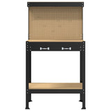 Banco da lavoro con cassetto Nero 81 x 41 x 145 cm