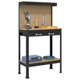 Banco da lavoro con cassetto Nero 81 x 41 x 145 cm