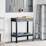 Banco da lavoro con cassetto Nero 80 x 40 x 91 cm
