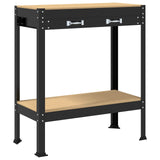 Banco da lavoro con cassetto Nero 80 x 40 x 91 cm