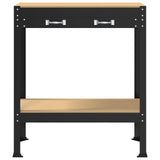 Banco da lavoro con cassetto Nero 80 x 40 x 91 cm