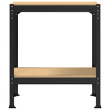 Banco da lavoro con lo scaffale Nero 81 x 41 x 91 cm
