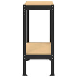 Banco da lavoro con lo scaffale Nero 81 x 41 x 91 cm
