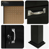 Banco da lavoro con cassetto con blocco Nero 90 x 49 x 141 cm