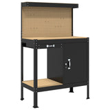 Banco da lavoro con cassetto con blocco Nero 90 x 49 x 141 cm