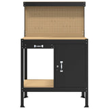Banco da lavoro con cassetto con blocco Nero 90 x 49 x 141 cm