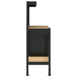 Banco da lavoro con cassetto con blocco Nero 90 x 49 x 141 cm