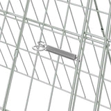 Gabbia per Conigli Argento 650 x 55 x 55 cm Acciaio zincato