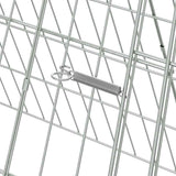 Gabbia per Conigli Argento 215 x 55 x 55 cm Acciaio zincato