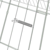 Gabbia per Conigli Argento 215 x 100 x 85 cm Acciaio zincato