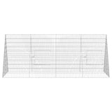 Gabbia per Conigli Argento 215 x 100 x 85 cm Acciaio zincato