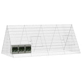 Gabbia per Conigli Argento 215 x 100 x 85 cm Acciaio zincato