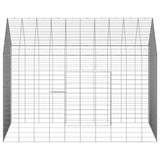 Gabbia per Conigli Argento 400 x 78 x 78 cm Acciaio zincato