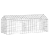 Gabbia per Conigli Argento 400 x 78 x 78 cm Acciaio zincato