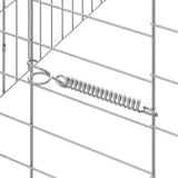 Gabbia per Conigli Argento 400 x 78 x 78 cm Acciaio zincato