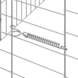 Gabbia per Conigli Argento 600 x 78 x 78 cm Acciaio zincato