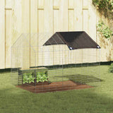 Gabbia per Conigli Argento 100 x 78 x 78 cm Acciaio zincato