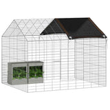 Gabbia per Conigli Argento 100 x 78 x 78 cm Acciaio zincato