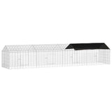 Gabbia per Conigli Argento 400 x 78 x 78 cm Acciaio zincato
