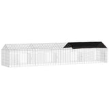 Gabbia per Conigli Argento 400 x 78 x 78 cm Acciaio zincato