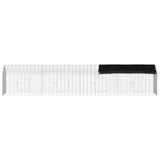 Gabbia per Conigli Argento 400 x 78 x 78 cm Acciaio zincato