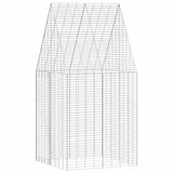 Gabbia per Conigli Argento 100 x 100 x 210 cm Acciaio zincato