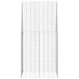 Gabbia per Conigli Argento 100 x 100 x 210 cm Acciaio zincato