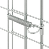 Gabbia per Conigli Argento 200 x 100 x 210 cm Acciaio zincato