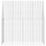 Gabbia per Conigli Argento 200 x 100 x 210 cm Acciaio zincato