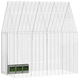 Gabbia per Conigli Argento 200 x 100 x 210 cm Acciaio zincato