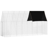 Gabbia per Conigli Argento 400 x 100 x 210 cm Acciaio zincato