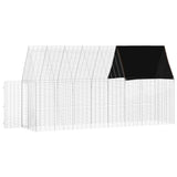 Gabbia per Conigli Argento 400 x 100 x 210 cm Acciaio zincato