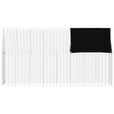 Gabbia per Conigli Argento 400 x 100 x 210 cm Acciaio zincato