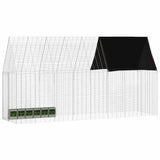 Gabbia per Conigli Argento 400 x 100 x 210 cm Acciaio zincato