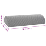 Cuscino per Gambe Grigio 52 x 20 x 11 cm Schiuma Memory