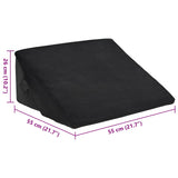 Cuscino a Wedge Nero 55 x 55 x 26 cm Schiuma Memory