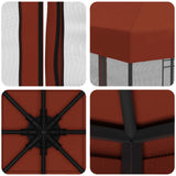 Gazebo da giardino con pareti laterali 3 x 3 m Terracotta