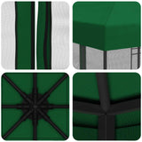 Gazebo da giardino con pareti laterali 3 x 3 m Verde