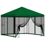 Gazebo da giardino con pareti laterali 3 x 3 m Verde