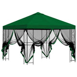Gazebo da giardino con pareti laterali 3 x 3 m Verde