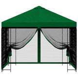 Gazebo da giardino con pareti laterali 3 x 3 m Verde