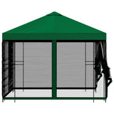 Gazebo da giardino con pareti laterali 3 x 3 m Verde