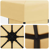 Gazebo 3 x 3 m Crema Poliestere e Acciaio 190 gsm